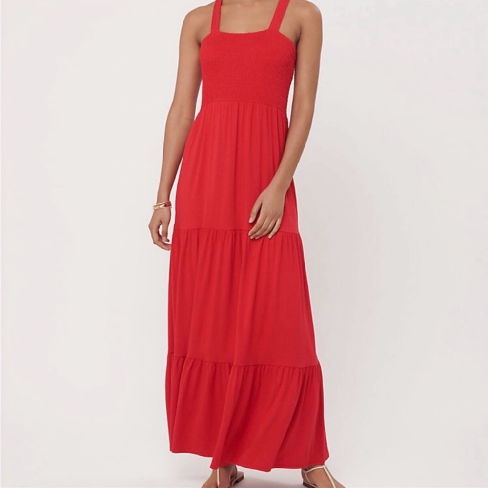 LOFT Black Tiered Maxi Dress